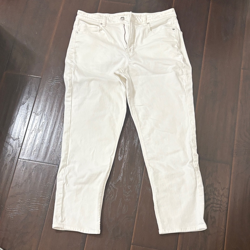 American Eagle Outfitters Cream Stretch Jeans